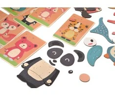 EXTRALINK TOYS KSIĄŻKA UKŁADANKA MAGNETYCZNA Dėlionė 68 EL. ZWIERZĄTKA