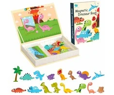 EXTRALINK TOYS KSIĄŻKA UKŁADANKA MAGNETYCZNA Dėlionė 64 EL. DINOZAURY