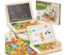 EXTRALINK TOYS TABLICA KREDOWO-MAGNETYCZNA EDUKACYJNA DWUSTRONNA
