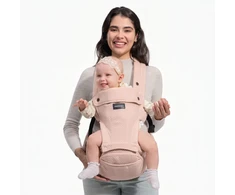 MOMCOZY BABY CARRIER WITH HIP SEAT AIR MESH-Rožinis