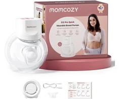 MOMCOZY S12 PRO+ WEARABLE BREAST PUMP Baltas SINGLE PACK