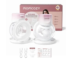Momcozy S12 Pro Quick Rožinė Double Pack | Shell breast pump | Wireless, double, pink colour