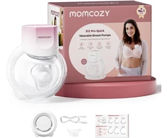 Momcozy MOMCOZY S12 Pro Quick | Pientraukis muszlowy | Bezprzewodowy, pojedynczy, spalva rožinė
