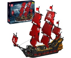 Konstrukciniai blokeliai Mould King 13109s - Piratų laivas "karalienės Anos Kerštas"