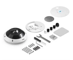 UBIQUITI UVC-G6-Pro-360-B Visoms oro sąlygoms, vandalams atspari 12MP PoE kamera su panoraminiu 360 laipsnių vaizdu, skaitmeniniu pasukimo, pakreipimo, priartinimo ir išmaniuoju IR ryšiu.