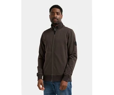 Didriksons vyriškas medvilninis džemperis JAKE USX FULL-ZIP 2 - Dark Mocha (Išankstinis užsakymas)