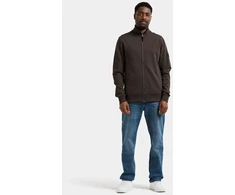 Didriksons vyriškas medvilninis džemperis JAKE USX FULL-ZIP 2 - Dark Mocha (Išankstinis užsakymas)