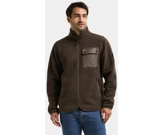 Didriksons vyriškas pūkuoto flisio džemperis PETER USX FULL-ZIP 3 - Dark Mocha (Išankstinis užsakymas)