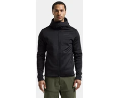 Didriksons vyriškas techninis flisinis džemperis su gobtuvu FIELD USX FULL-ZIP - Juodas (Išankstinis užsakymas)