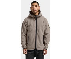 Didriksons vyriškas vėjo nepraleidžiantis flisinis džemperis su gobtuvu HELMIT USX FULL-ZIP - Ash Brown (Išankstinis užsakymas)