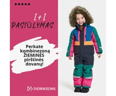Didriksons žieminis kombinezonas - BJÖRNEN KD COV MULT2 Multi Colour Žalias (yra vietoje)