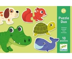 Djeco Dviejų dalių dėlionės - Gyvūnai (20 vnt.) ( DJ08147 )