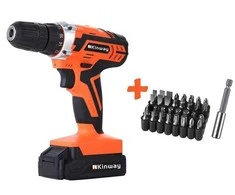 Kinway Akumuliatorinis gręžtuvas KWCD1703-20, 20V, 1x1.3Ah