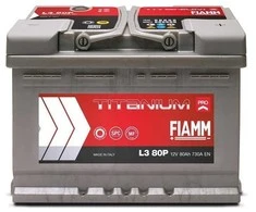 Akumuliatorius Fiamm L3 80P, 80 Ah, 730 A, 12 V