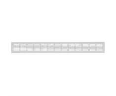 Aliuminio grotelės EUROPLAST RA650S, 60 x 500 mm, sidabro