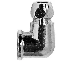 BENKISER Alkūnė, 3/8"x3/8" vidinis ir išorinis sriegiai, su veržle