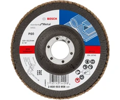 BOSCH 125 mm X431 P 80 STANDARTAS METALINIAM GALVOTUI