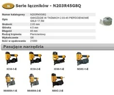 BOSTITCH VINIAI JUOSTOSE N55 2.03-45 ŽIEDAS CINKUOTA G8 21 000 vnt.