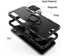 Dėklas Ring Case CASE ARMOR RING MAGNETIC IPHONE 12 PRO MAX Juodas