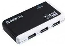 Šakotuvas DEFENDER USB HUB mini 4 jungtys, USB 2.0, QUADRO-INFIX