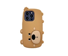 3Dcase DĖKLAS DĖKLAS 3D MEŠKUČIO DĖKLAS SU STOVĖJU IPHONE 13