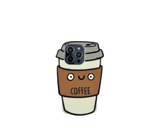 3Dcase DĖKLAS CASE 3D CAFFFE LATTE IPHONE 14 PRO