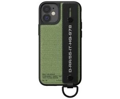 Dėklas DIESEL HANDSTRAP CASE UTILITY TWILL IPHONE 12 MINI Juodas/Žalias