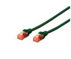 DIGITUS UTP LAN cable, patch 6 cat, 2.0m, žalias, 2xRJ45, DK-1614-020/G