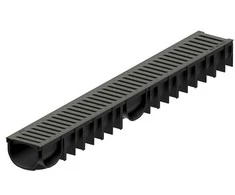 Drenažo latakas su plast. grotelėmis Easyline Aco, A15, 1 m