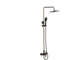 Invena Dušo komplektas Midnight AU-35-D14-V juoda/aukso sp.