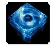 Mėlyna Ednet case and PSU cooler, Mėlyna LED light 80x80x25 mm 3/4pin, 30045