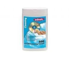 Valiklis Ednet Cleaning Tissues for CD/ DVD, 100pcs, 63011