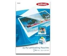 Ednet Laminating Pouches for A5, 125 mic., 154x216mm, 25pcs, 91531