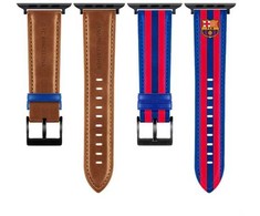 Ocpc FC Barcelona Apple Watch Band Real Leather 49" OCFCBAWBBG49 BG