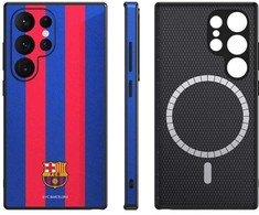 Ocpc FC Barcelona dėklas, skirtas Samsung Galaxy S24 Ultra, magnetinis dėklas, MagSafe OCFCBMCS24UBG BG