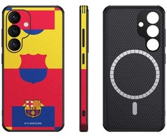 Ocpc FC Barcelona dėklas, skirtas „Samsung Galaxy S25“, magnetinis dėklas, „MagSafe“ OOCFCBMCS25MF MF