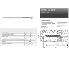 FISCHER IŠPLĖTIMO PINS SXRL 10 x 80 T40 50 vnt