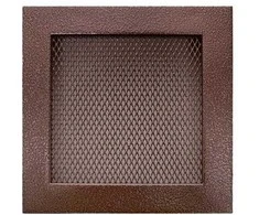 Grotelės židiniui HEARTH, vario spalvos, 170 x 170 mm
