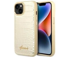 Dėklas GUESS GUHCP14MHGCRHD IPHONE 14 PLUS / 15 PLUS 6.7 "GOLD / GOLD HARDCASE CROCO COLLECTION