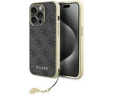 Dėklas Guess GUHCP15LGF4GGR iPhone 15 Pro 6.1" pilka/pilkas hardcase 4G Charms Collection