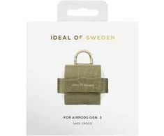 „Ideal of Sweden Flo AirPods“ krepšys, 3 kartos, „Sage Croco“ ausinių dėklas