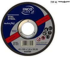 Inco Flex INCOFLEX DISKAS METALUI 125 x 3,2 mm SUlenktas