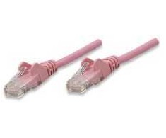 INTELLINET UTP LAN cable, patch, 0.5m, pink, 2xRJ45, 453059