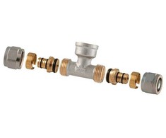 Tdm_Brass Išardom. užveržiamas trišakis, 16 mm x 1/2", vidin. srieg.