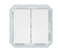 Jungiklis VILMA QR1000, 2 klav., mat. baltos spalvos, IP44