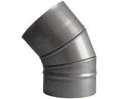 Kaminų alkūnė WADEX 115, D100 mm 45°