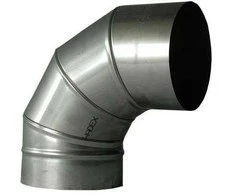 Kaminų alkūnė WADEX 116, D180 mm 90°