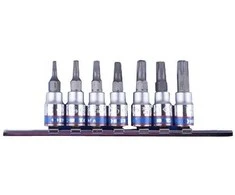 KING TONY KOMPLET NASADEK 1/4" TORX Z OTWOREM 7 vnt. 2037 T10 - T40