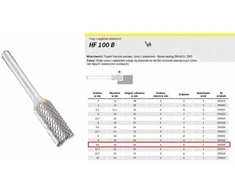 KLINGSPOR FREZ DO METALU HF 100 B FI9,6x19mm TRZPIEŃ 6mm TYP ZYAS, WALCOWY