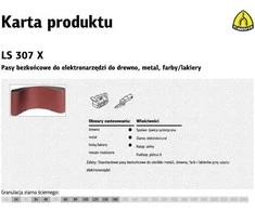 KLINGSPOR PASY BEZKOŃCOWE DO ELEKTRONARZĘDZI LS307X 75mm x 457mm gr. 40 /10vnt.